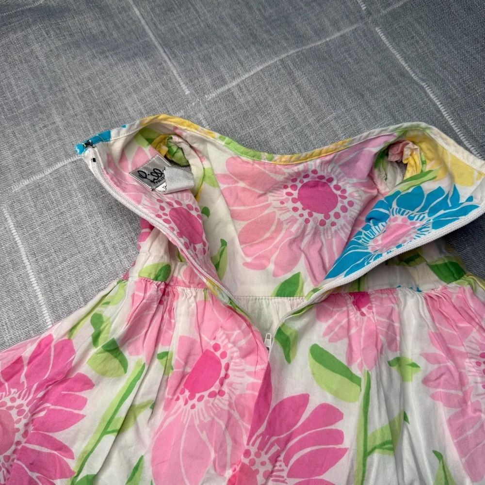 Lilly Pulitzer White Label 12-18 Months Floral Dress Bloomer Cabana Floral Derby
